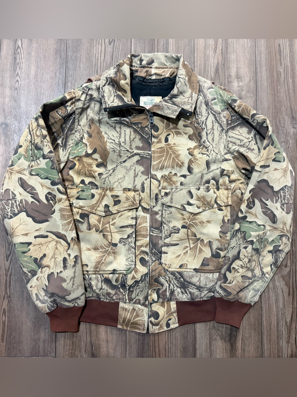 Vintage RedHead Advantage Timber Camo Bomber Hunting Jacket Men’s Small